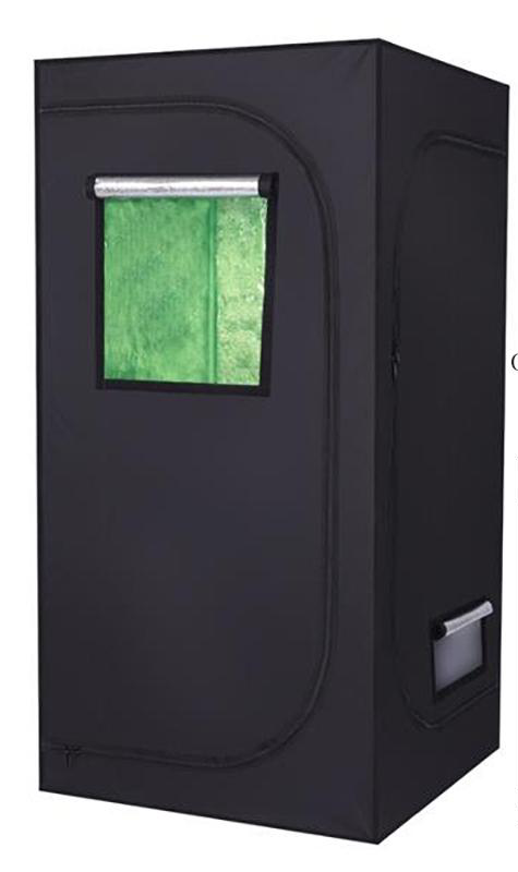 Hydroponic Plant Growing Tent with Window Grow / Dim: (31.5 x 31.5 x 63)