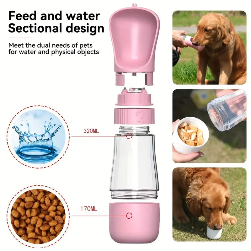 Portable Dog Water Bottle And Bowl Dispenser - Keep Your Pet Hydrated