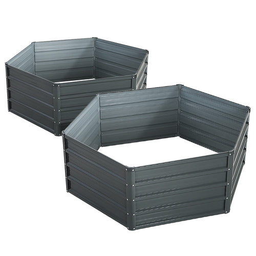 Green Fingers 2x Garden Bed 130x130x46cm Planter Box Raised Container