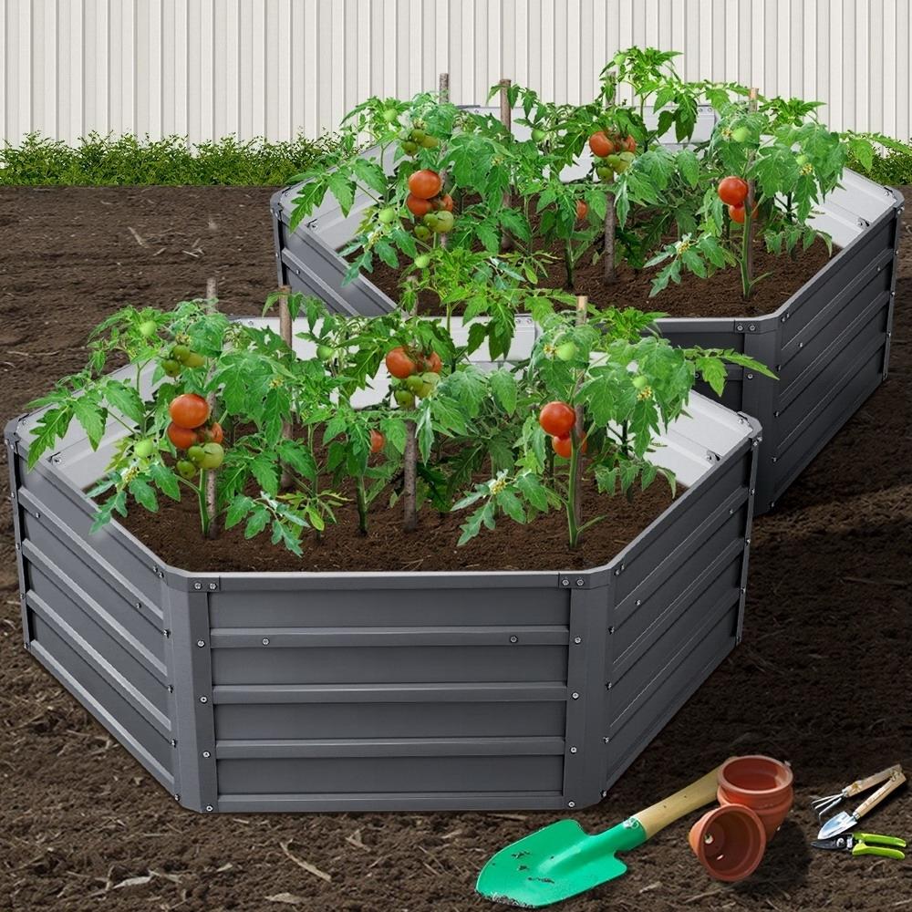 Green Fingers 2x Garden Bed 130x130x46cm Planter Box Raised Container
