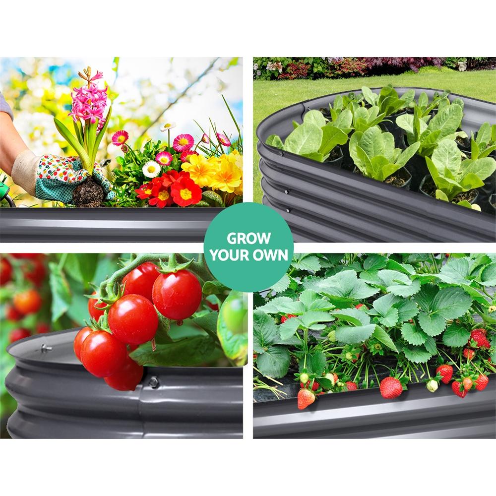Green Fingers Garden Bed - Oval Planter Box Raised Container
