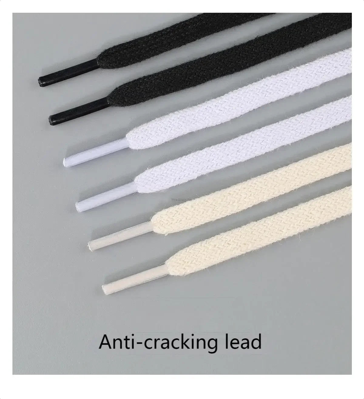 1Pair Cotton Flat Shoelaces Sneakers Canvas Shoe laces Women Men Shoelace White Black Beige Classic Laces for Shoes Strings