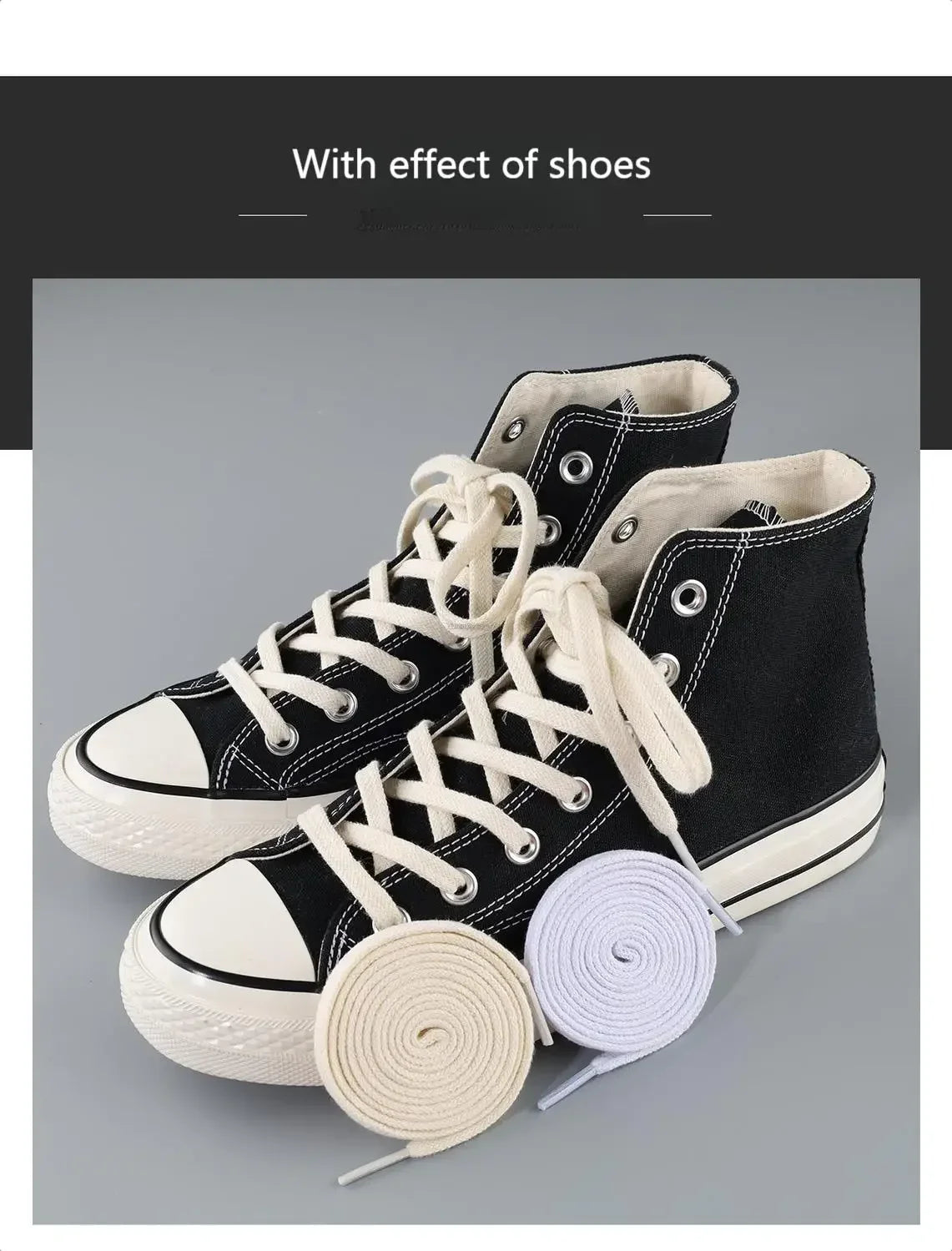 1Pair Cotton Flat Shoelaces Sneakers Canvas Shoe laces Women Men Shoelace White Black Beige Classic Laces for Shoes Strings