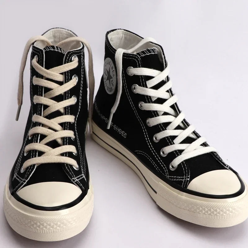 1Pair Cotton Flat Shoelaces Sneakers Canvas Shoe laces Women Men Shoelace White Black Beige Classic Laces for Shoes Strings