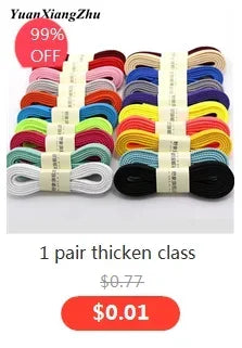 1Pair Cotton Flat Shoelaces Sneakers Canvas Shoe laces Women Men Shoelace White Black Beige Classic Laces for Shoes Strings
