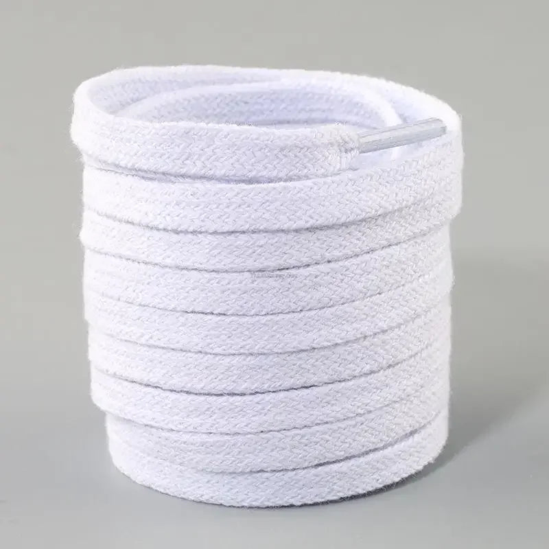 1Pair Cotton Flat Shoelaces Sneakers Canvas Shoe laces Women Men Shoelace White Black Beige Classic Laces for Shoes Strings