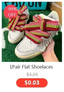 1Pair Cotton Flat Shoelaces Sneakers Canvas Shoe laces Women Men Shoelace White Black Beige Classic Laces for Shoes Strings