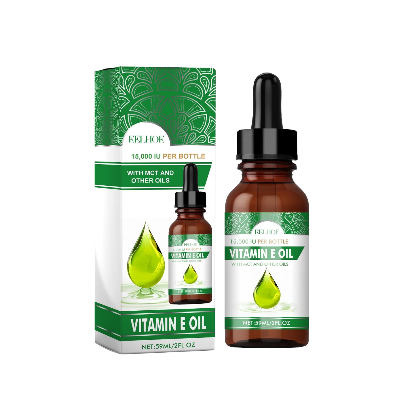 EELHOE Vitamin E Oil Repair Perm Damage Dry Frizz Moisturizing Skin Care Multi-Active Essential Oil
