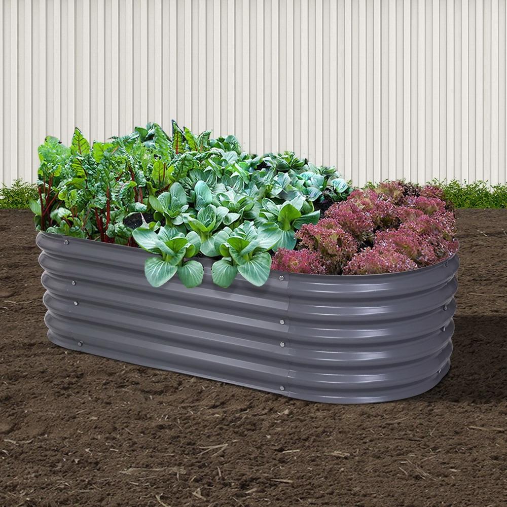 Green Fingers Garden Bed - Oval Planter Box Raised Container